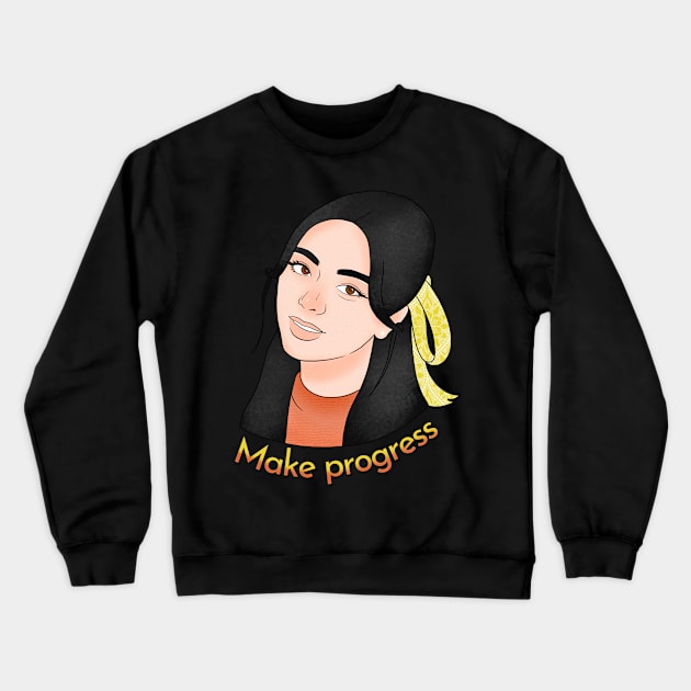 Make Progress Crewneck Sweatshirt by Eleyna Morris Apparel